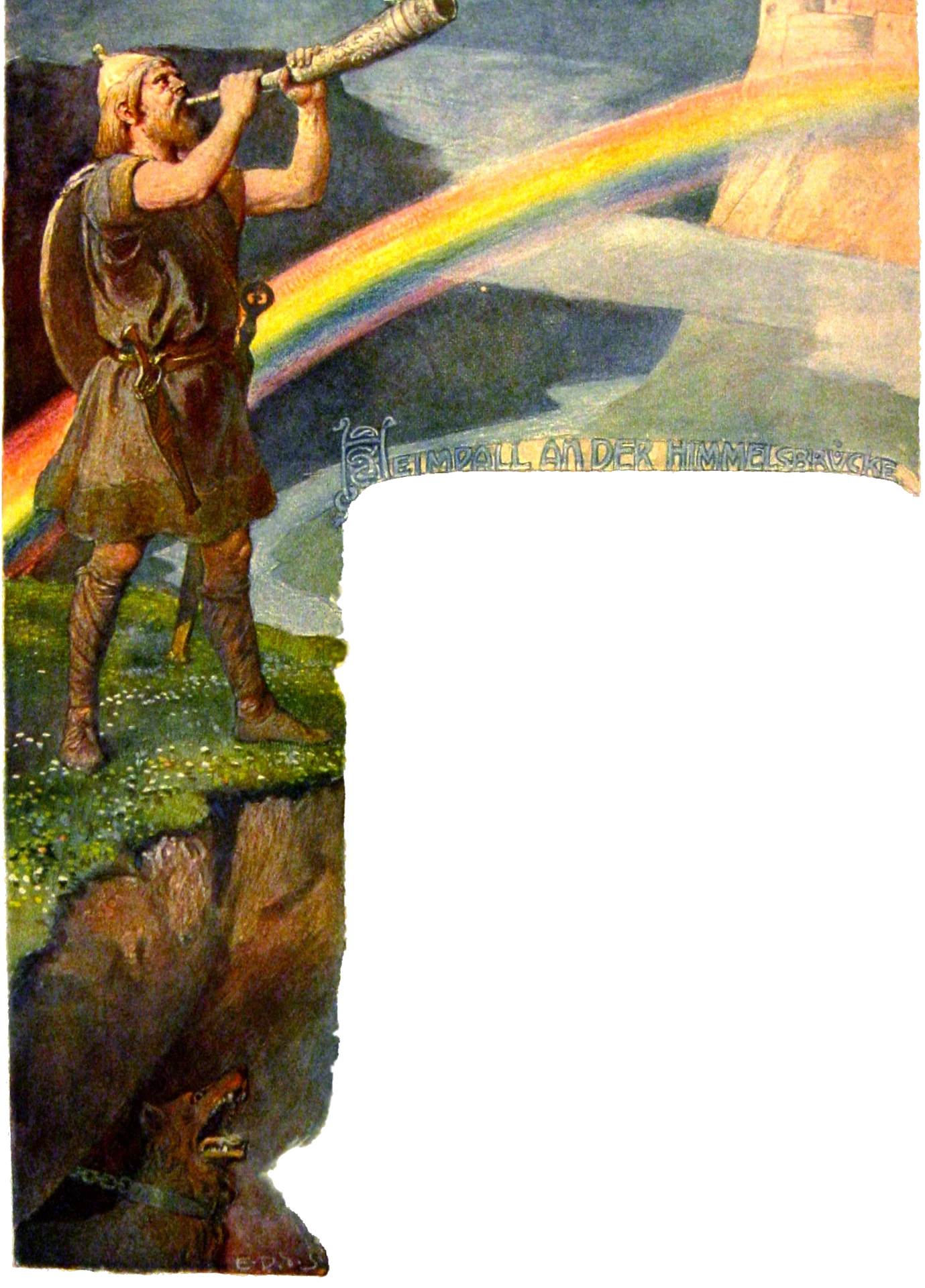 Heimdal blåser i hornet